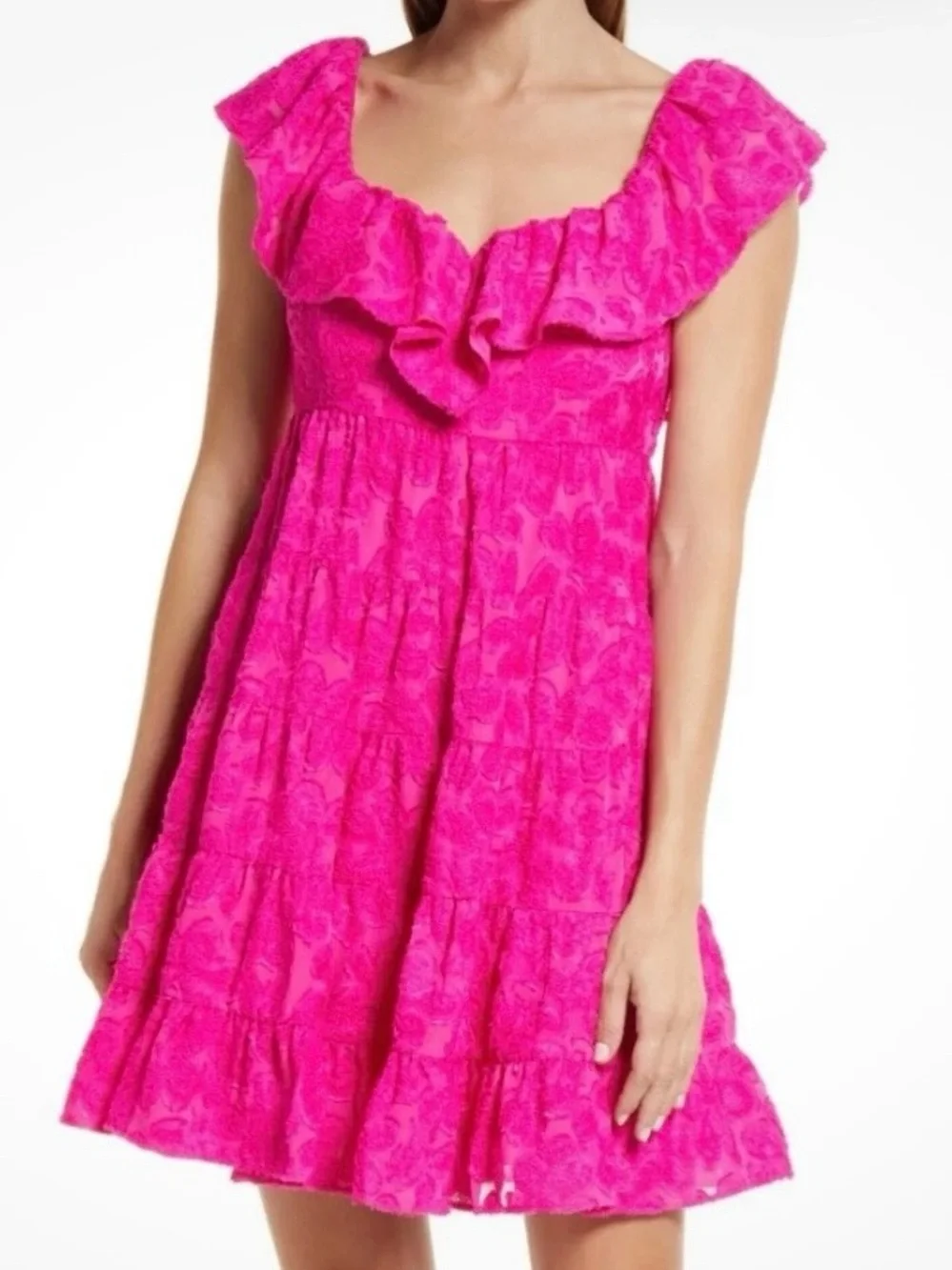 Lilly Pulitzer Emie Berry Soiree Ruffle Mini‎ Dress NWT Size 4